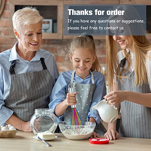 Image of OYV Silicone Whisk,Professional Whisks For Cooking Non Scratch,Stainless Steel & Silicone Wisk,Plastic Rubber Whisk Tool For Nonstick Cookware,Silicon Wisks Set of 3,Rainbow,for Blending,Colorful.