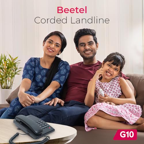 Image of Beetel G10 Newly Launched,Expandable Cordless Landline Phone, Ringer LED Indication, Desk and Wall Mountable, 3 Step Ringer Volume Control, Tone /Puls /Flash /Pause /Redial, TEC Certified (G10 Warm Grey)