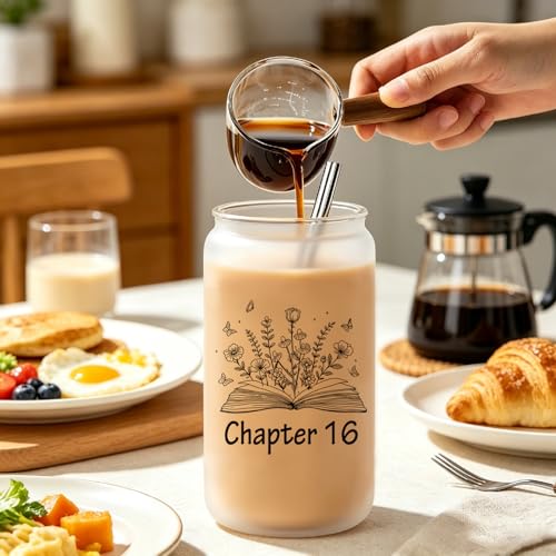 Anfuey 16th Birthday Gifts for Women, 16oz Chapter 16 Glass Cup by Anfuey - Used condition - Image 4