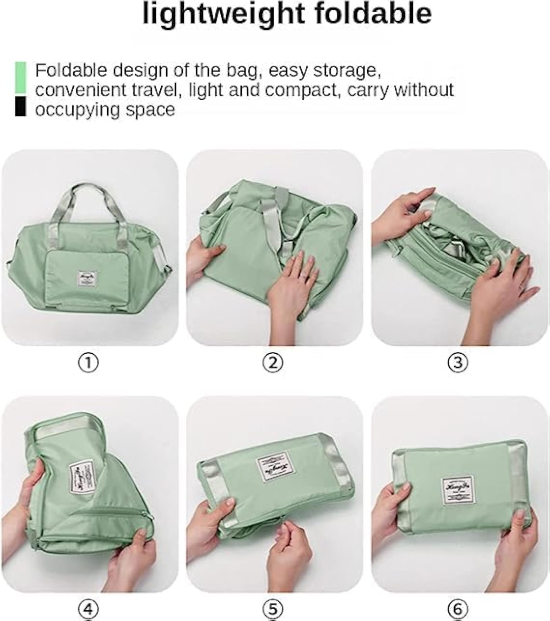 Unique Folding Travel Tote Bag, Portable & Expandable