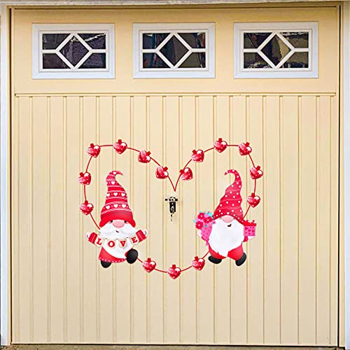 Image of 29PCS Valentines Day Car Refrigerator Decorations - Reflective Valentine Gnome Heart Magnets Decor Party Ornaments Accessories