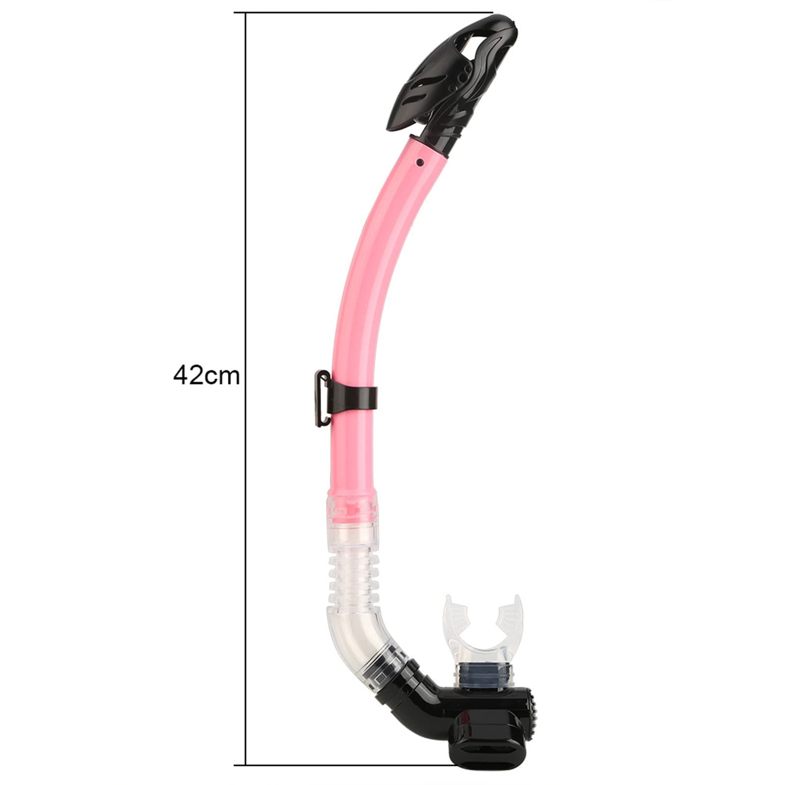 Yuecoom Swim Snorkel, Silicone Mouthpiece Swimming Snorkel with Full Dry Air Breathing Tube for Snorkeling Scuba Diving Freediving Swimming(Pink)