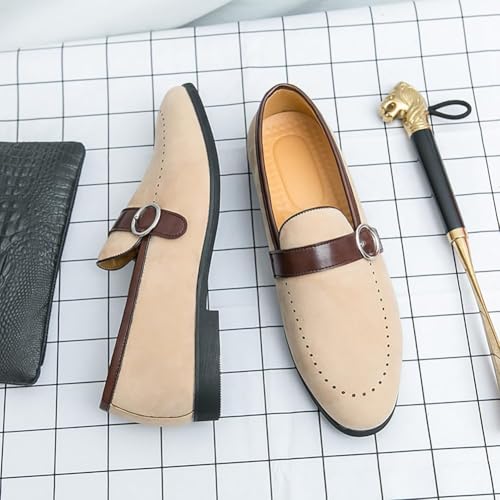 Men's Loafers Slip-On Moccasins Suede Dress Shoes, Lightweight and Breathable with Rubber Sole Stylish Mens Loafers3