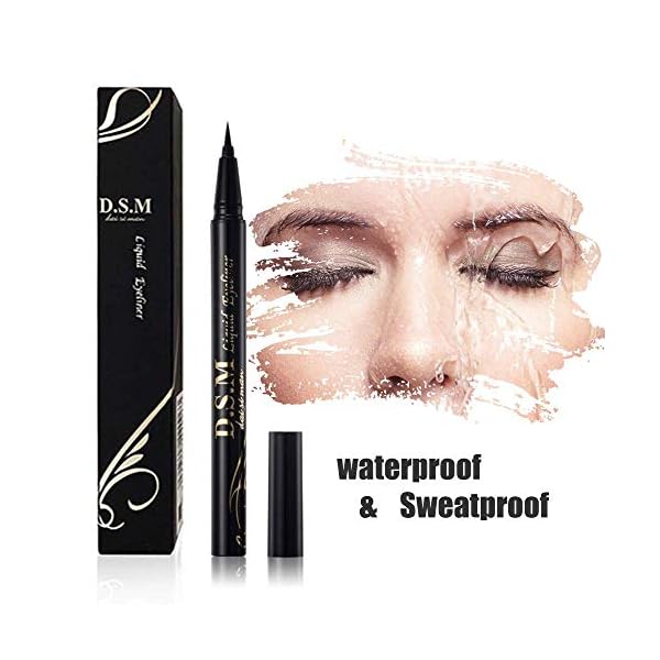 SEILANC Waterproof Liquid Eyeliner Long Lasting&Smudgeproof Eye Liner 2 Packs Precise Eyeliner Pen for All Day with Slim Tip, Black