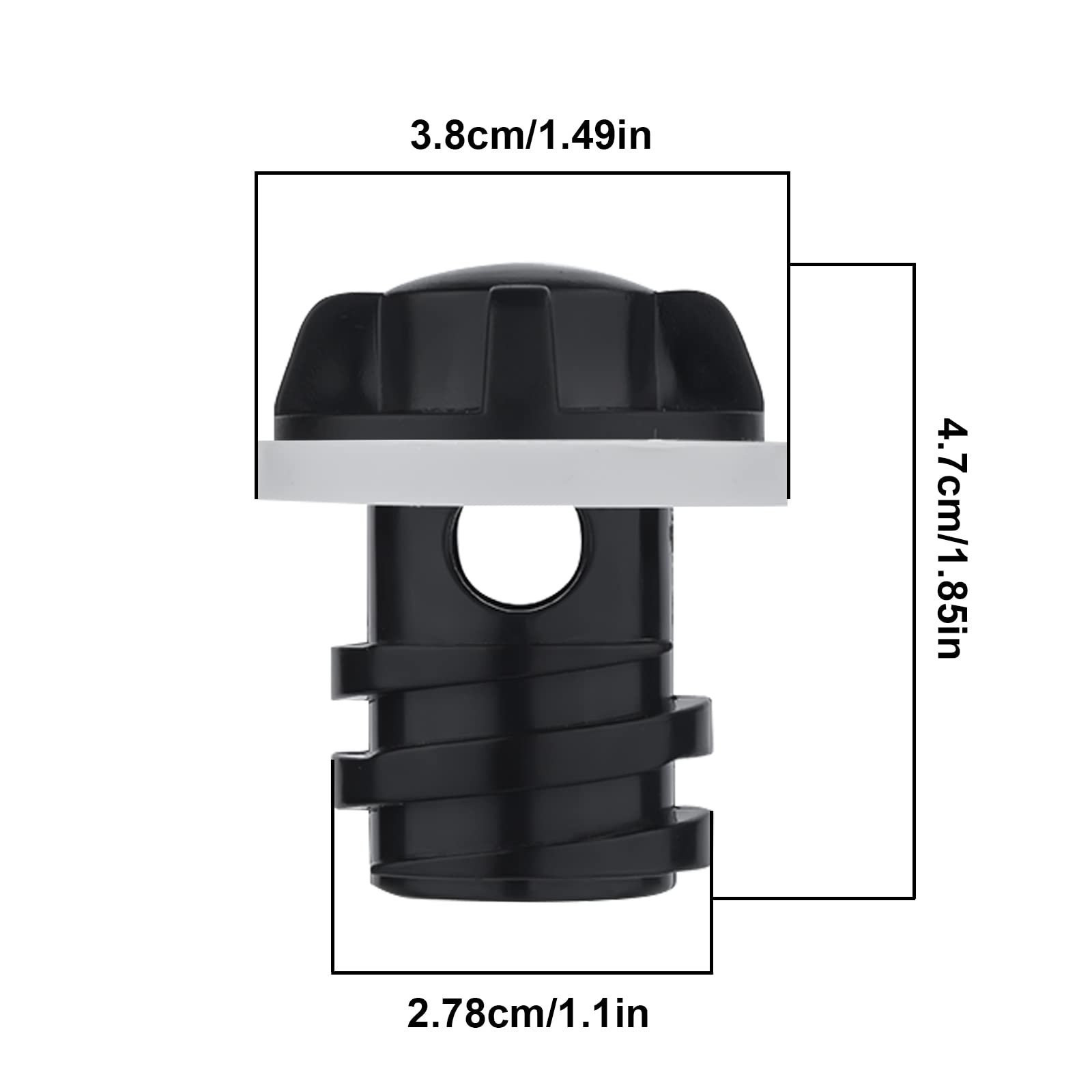 Luter 2pcs Cooler Drain Plug, Replacement Plug Accessory Compatible with Yeti's Line of Roadie, Tundra and Tank Coolers Fit for ORCA (Black)