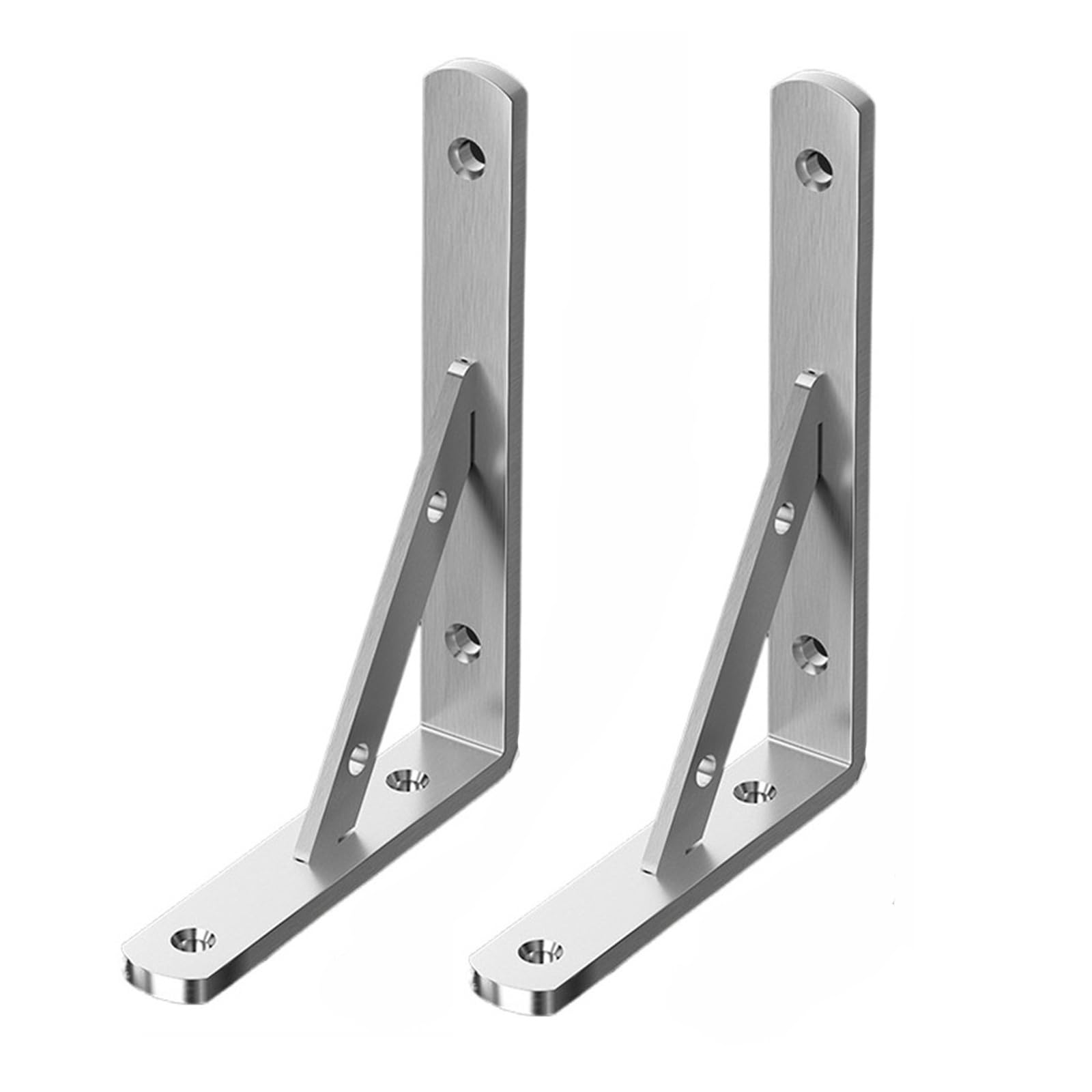 Supporti angolari per mensole, Staffe for mensola triangolare da 2 pezzi montate a parete in acciaio inossidabile 15-50 cm(40cm)