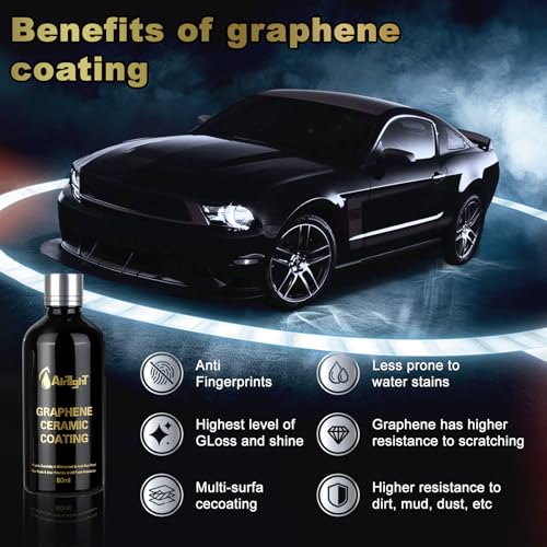 AirTighT Advanced Graphene Ceramic Coating- Self-Cleaning Effect Ultra-High Gloss, Long-Term Protection for Cars, Motorcycle & More,10+ Years Protection Extremely Hydrophobic Anti Scratch - Image 7