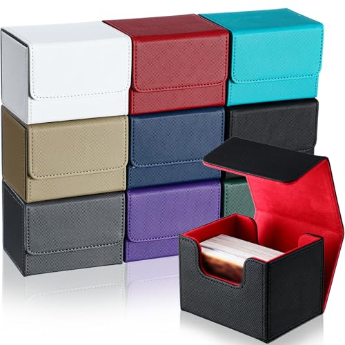 Vicenpal 10 Pieces Leather Deck Game Card Box Magnetic Card Game ...