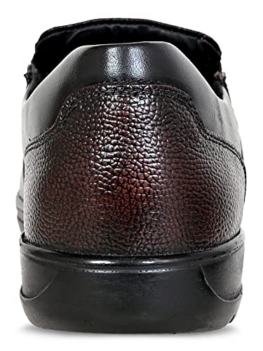 Image of Allen Cooper Men's Black Genuine Leather Loafers |Slip-On Formal Shoes | Comfortable Office Moccasins for Men