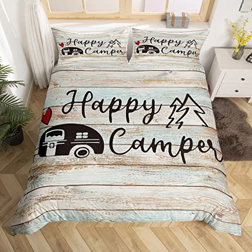 Juego de ropa de cama Camper para niños y adultos, 1 funda de edredón (sin edredón) tamaño individual