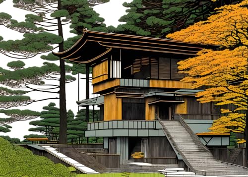Style japonais gravé sur bois Meechi déco murale zen chambre et bureau