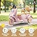 Stopsad 12V Electric Motorcycle for Kids, Electric Scooter with 2 Seater & Storage & Dual Motors, 3-Wheel Electric Ride On Toy, Safe & Cute Design, Gift for 3+ Boys and Girls Indoor Outdoor (Pink)