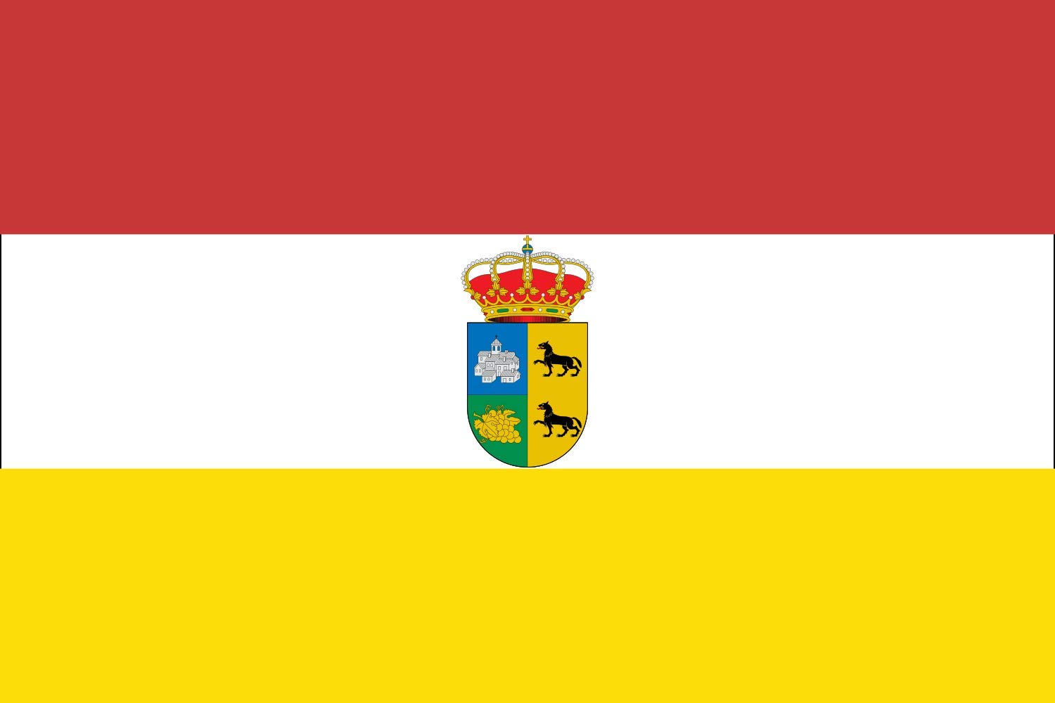 Drapeau de Villanueva del Rey Córdoba grand format en tissu renforcé