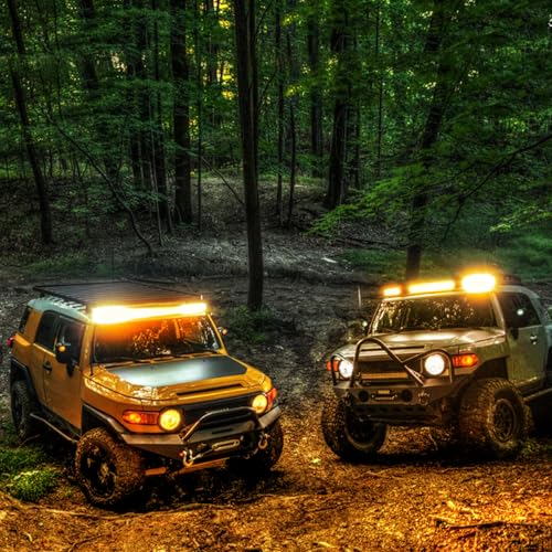 Nilight 20 Inch 420W LED Light Bar Amber Triple Row Flood Spot Combo Driving Boat Led Off Road Lights with 16AWG Wiring Harness Kit-1 Lead, 2 Year Warranty (ZH706) by Nilight - Image 8