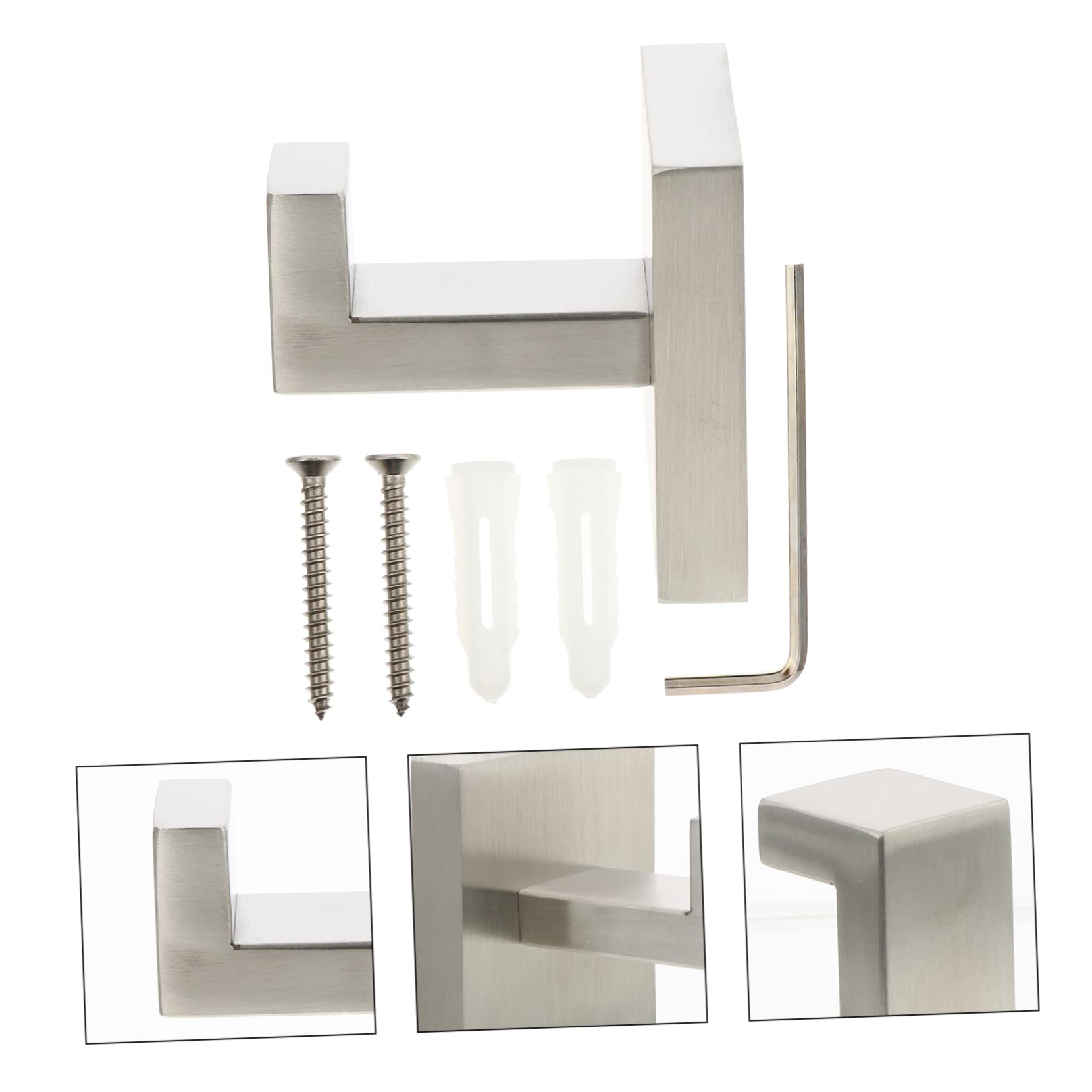 jojofuny 2pezzi Gancio Per Asciugamani Acciaio Inossidabile Supporto Muro Resistente Per Bagno e Cucina Ganci Appendini Per Accappatoi Cappotti Scialli e Accessori Facile Installazione