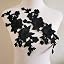 PEPPERLONELY 5-Pack Embroidery Rose Iron-On Patches | Black Flower Appliques For Clothes, Hats, Bags - View #4