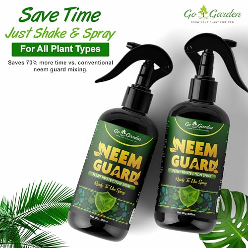 Image of Go Garden Neem Oil Ready to Use (500ml) | Organic Natural Plant Pest Control | Controls Aphids, Mealybugs, Mites & Fungus | Safe for Indoor & Outdoor Plants