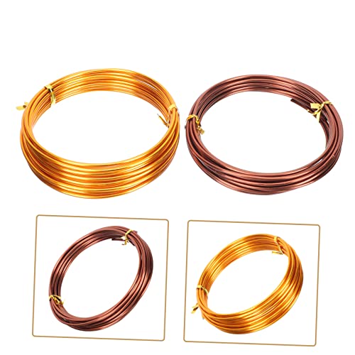 Yardwe 4Pcs Pot Shape Aluminum Wire Room Plants Aluminum Bonsai Wire Diy Bonsai Wire Potted Plant Wire Bonsai Tree Training Wires Gardening Supplies Gardening Bonsai Wires Brown Cable Tie #TOP1