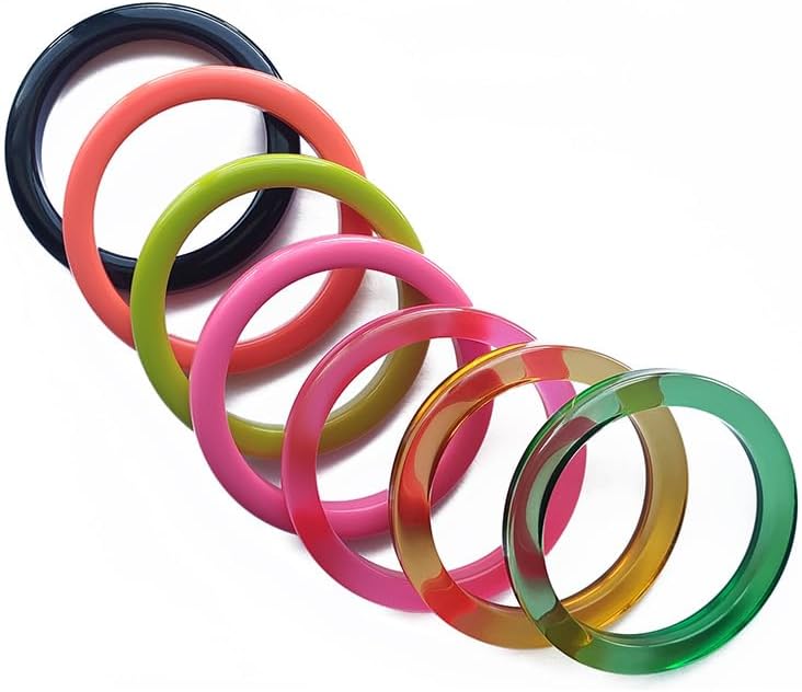 COLORFUL BLING Candy Color Resin Bangle Cuff Acrylic Neon Bangle Bracelet Wristband for Women Simple Geometric Wrist Wrap Jewelry - Image 6