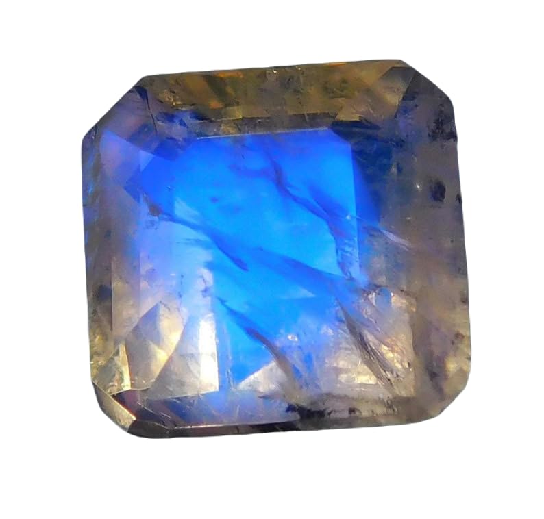 Pierre de lune naturelle Asscher 7x7mm pour création de bijoux DIY GH_NAT_13113