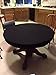 Playezze Felt Poker Table Cover for 36, 48, 60, or 72 Round Table Made to Order in USA (Black) 36 inch Round
