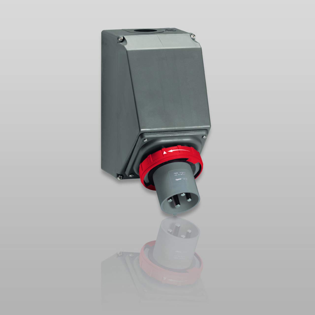 Legrand 059544 Hypra IP66/67-55 Fiche Saillie Inclinée, 125A, 380V à 415V, 3P+T