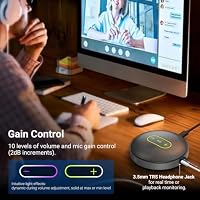 NEEWER UM04 AI USB omnidirektionales Tisch Kondensator Mikrofon, Grau – Ansicht 5