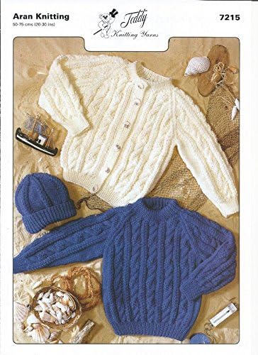 Knitting Pattern for Children's Jumper, Cardigan and Hat, Create Lovely Designs Using Aran Wool! Pattern Number: 7215