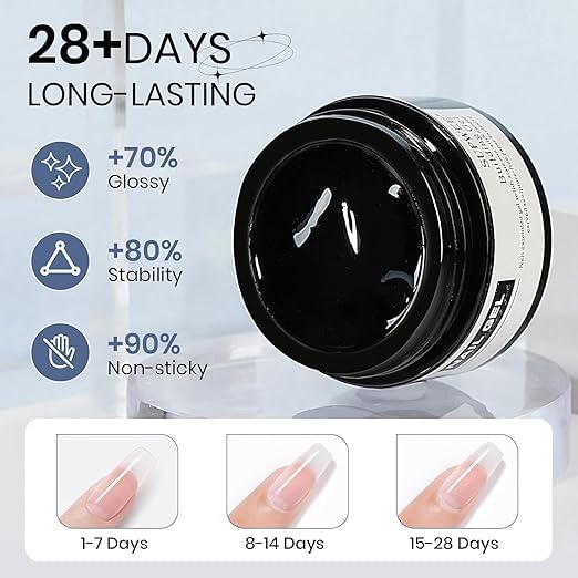 Image of Bolt Bee 5D Sculpting Gel 8g for Nail Art | Hard Builder Gel for Nail Extension,Carving & Embossing, Non-Sticky Texture | 5D Pattern Design Nail Gel for Professional & DIY Use-Clear