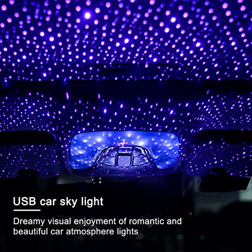 Lámpara proyector estelar USB para techo de auto y habitación miniatura 3