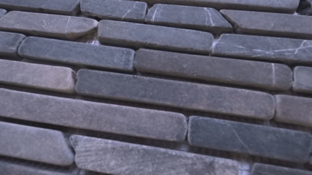 CNK Shops Grey Pencil Stone Mosaic Tile - 12” x 12” Inch