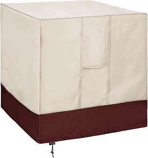 Premium Central Air Conditioner Covers for Outside Units AC Covers 24x24x30 inches，Water-Resistant, durable, with Mesh Vents and Elastic Hem Cord