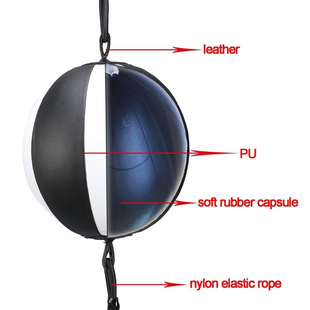 Boxsäcke Doppelendball Boxball Speed-Trainingsball Aufblasbare Doppelendsäcke Lel Boxball Speed-Trainingsball Aufblasbare Doppelendsäcke Leder Speed Bag Boxing Speed Ball Leder Boxball Speed