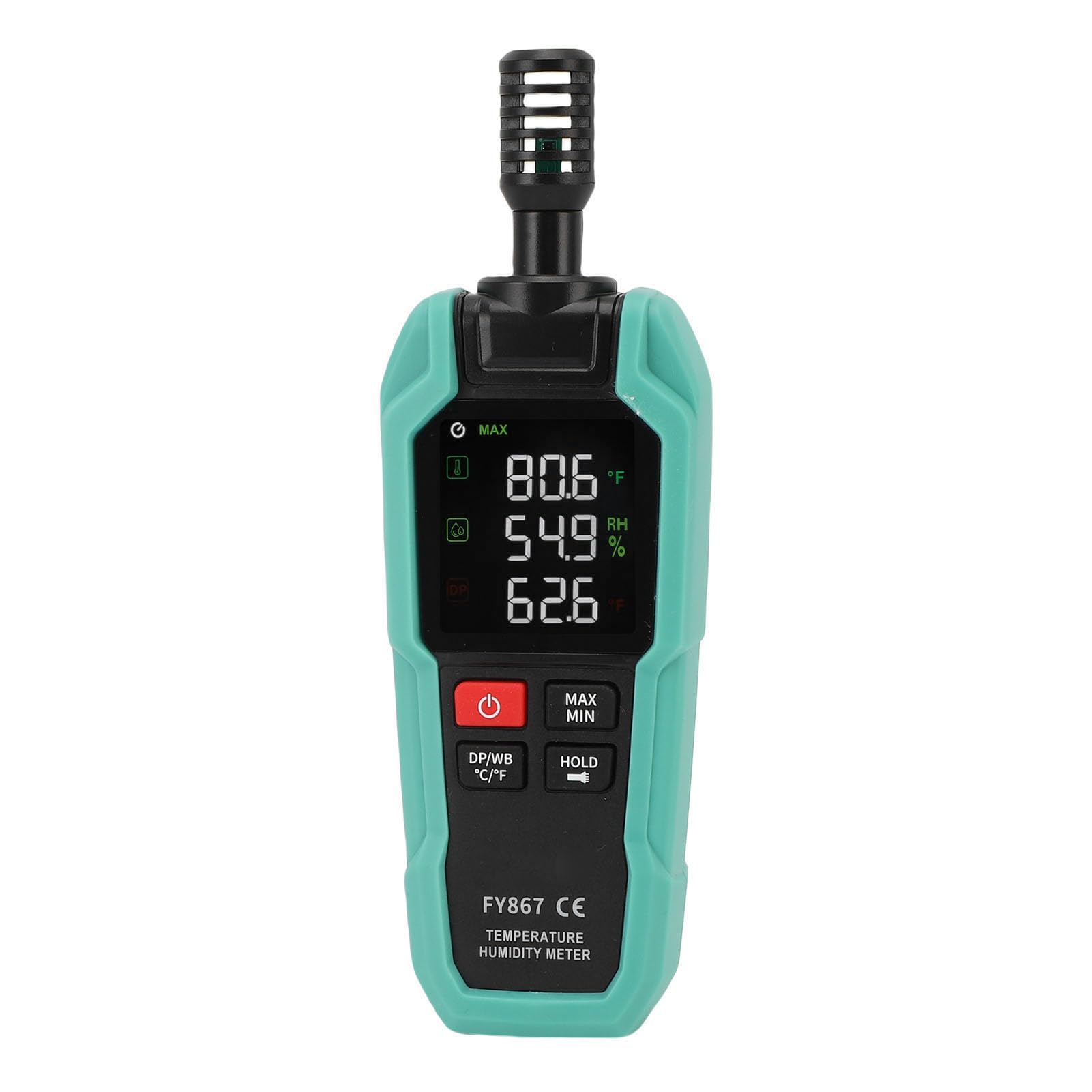 Jiawu Medidor Digital Portátil de Temperatura y Humedad, para Invernaderos de Hortalizas, Sótanos Exteriores, con Sonda de Alta Sensibilidad