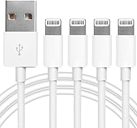 MAILESI 4-Pack MFi Certified Lightning to USB Cable 3.3ft - Fast Charging for iPhone 14/13/12/11 Pro Max, iPad Air Mini Pro, iPod Touch
