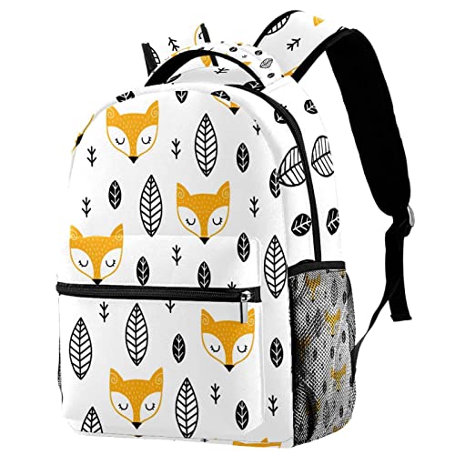Sac à dos de voyage Campus avec motif renard et porte-bouteille pour enfants