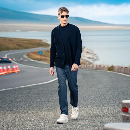 Image of Men's Cardigan Sweater Button Front V-Neck Long Sleeve Knit Sweaters