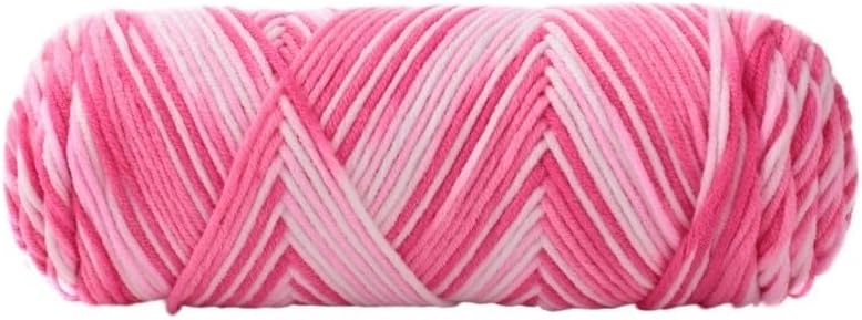 Handmade 300g Dyed 5-Strand Cotton Yarn for Sweaters, Scarves, and Blankets - Medium Thick DIY Crochet Material(Rose red)