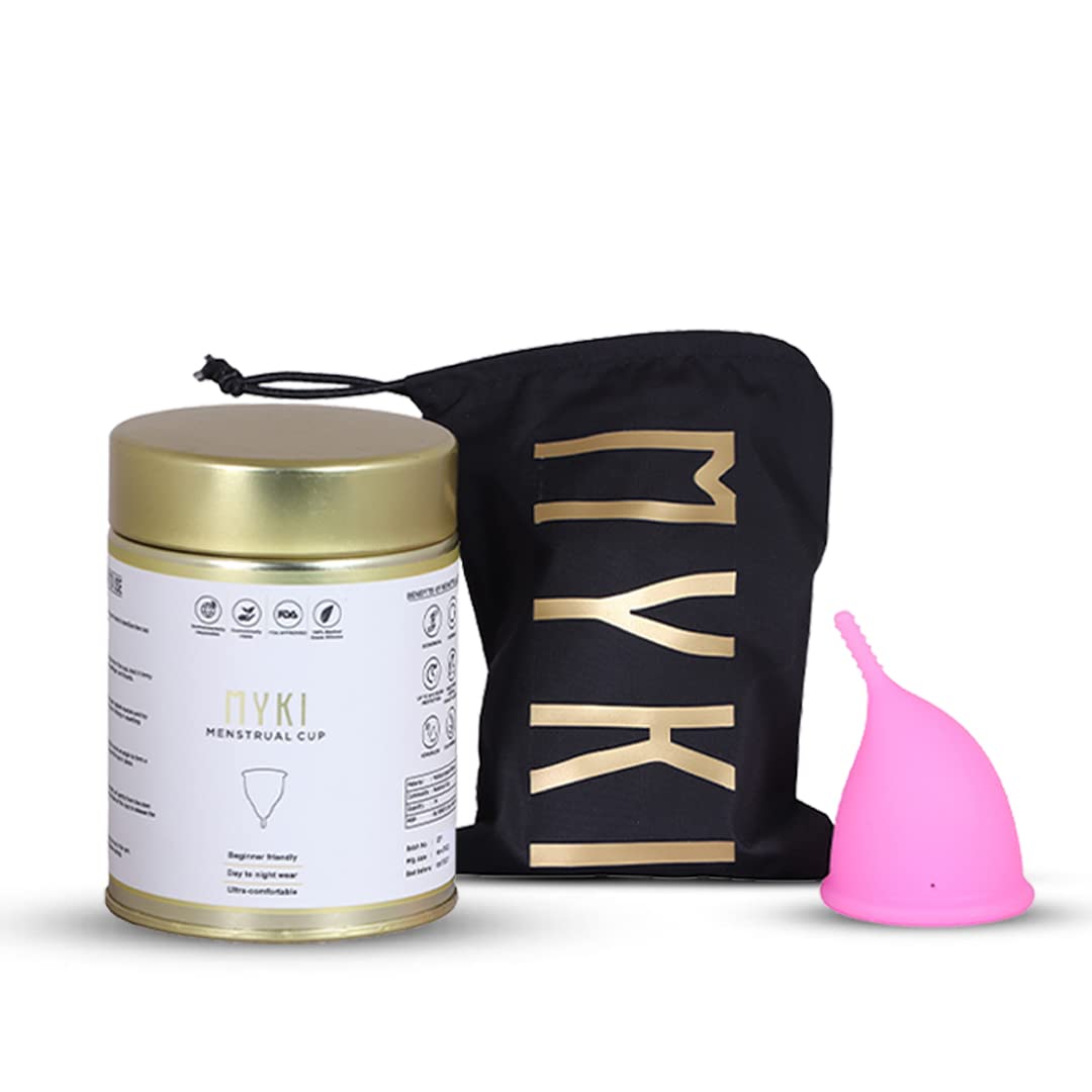 MYKI The Gen Z Cup Reusable Menstrual Cup For Women Ultra Soft, Oduor And Rash Free 100% Medical Grade Silicone No Leakage Protection For Up To 8-10 Hours Us Fda Registered (Medium, Pink),1 Count-image-18