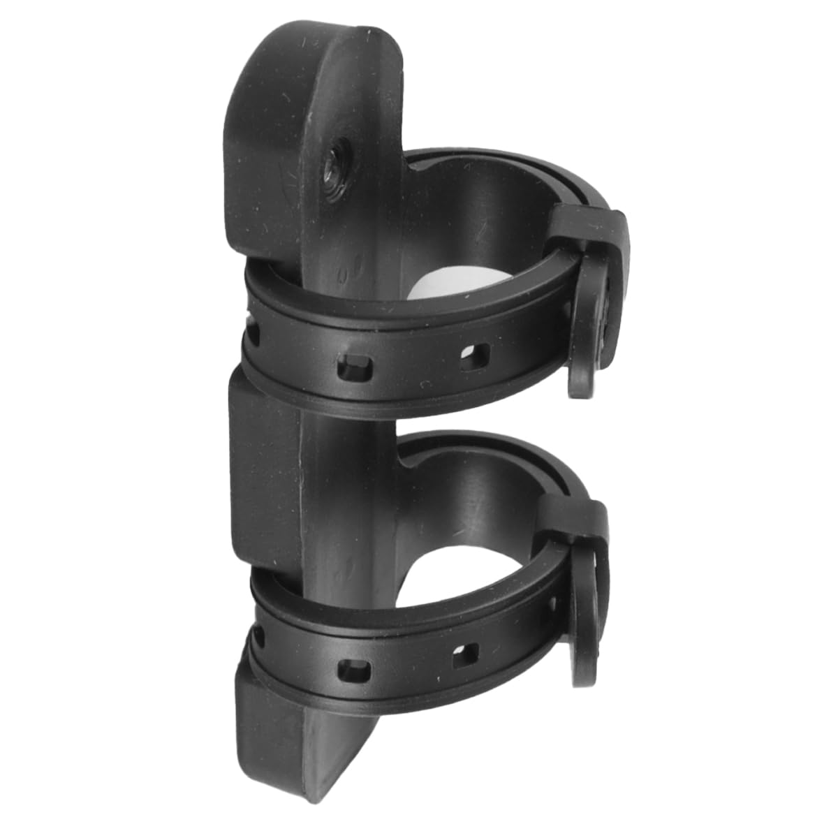 Pasek mocujący do koszyka na bidon, bidon, rower, hulajnogę, silikonowy, czarny, do rur o średnicy od 22 do 55 mm ze śrubami M5