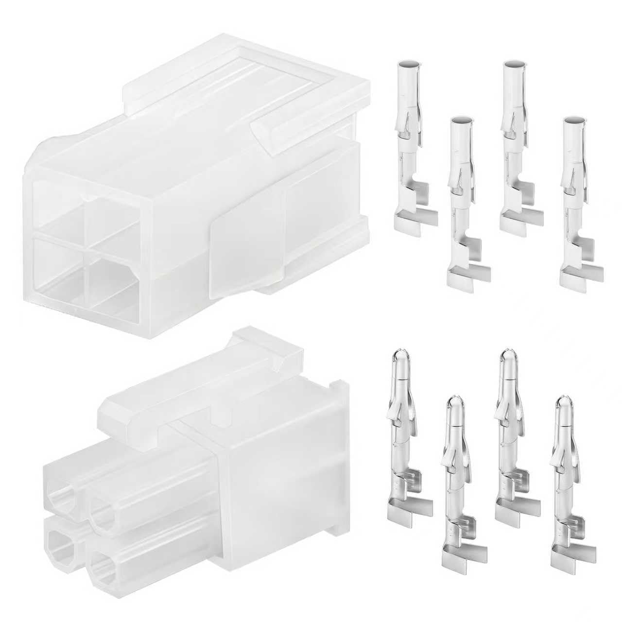 Connector Lot 6 Pin, 10 Matched Sets, (6-Circuits) w/18-24 AWG, Pin Size: Standard