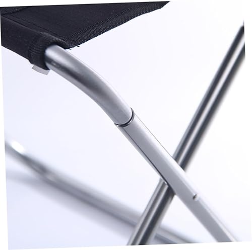 Miniatura 8 de PRETYZOOM Portable Aluminum Alloy Folding Stool with Thick Canvas Seat Lightweight and Easy Setup for Camping Fishing Picnic and Outdoor Activities