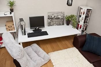 フリーローテーブル　150×60　ホワイト Amazon.co.jp: フリーローテーブル(作業台/PCデスク/センター