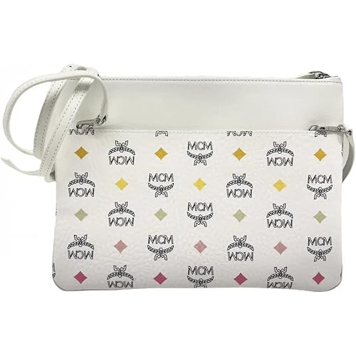MCM Women's White Rainbow Visetos Coated Canvas Crossbody Bag
