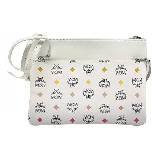 MCM Women's White Rainbow Visetos Coated Canvas Crossbody Bag
