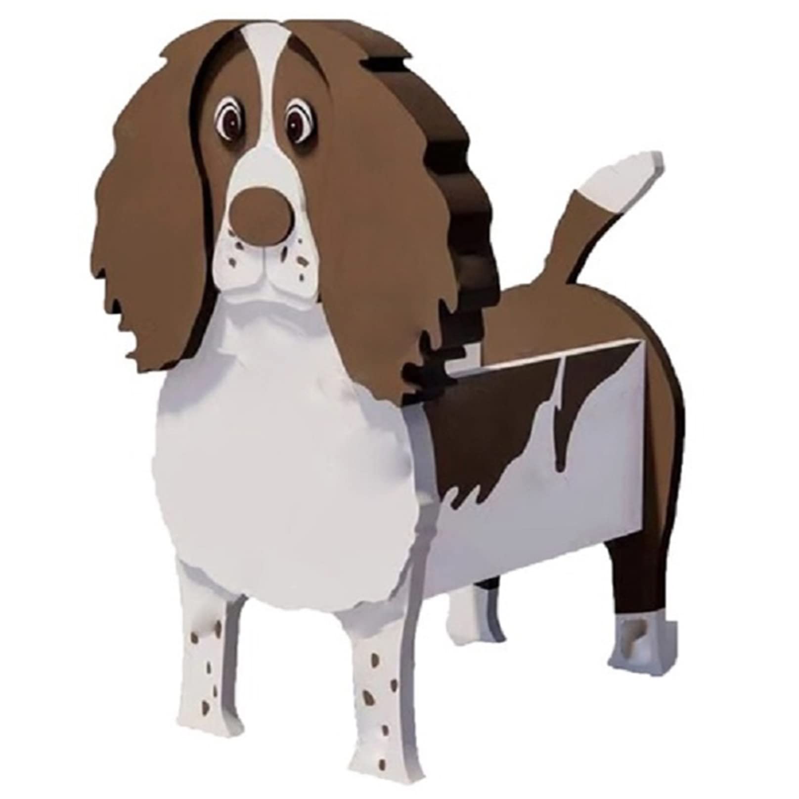 TTiiLoe Cute Dog Planter, Springer Spaniel Plant Pots, PVC Herb Garden Flower Pots, Dog Cartoon Shaped Plant Container Holder, Gifts for Pet Lovers, 43x25cm/16.92x9.84in
