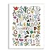 Stupell Industries Infantile Alphabet with Illustrations Educational Literature, Design by Abi Hall