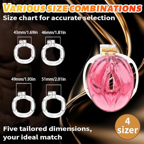 Image of Male Chastity Cage 3D Printed Sissy Cage with Soft TPE Bondage Gear & Accessories Adult Sex Toys Slave Tool Chastity Devices (red)