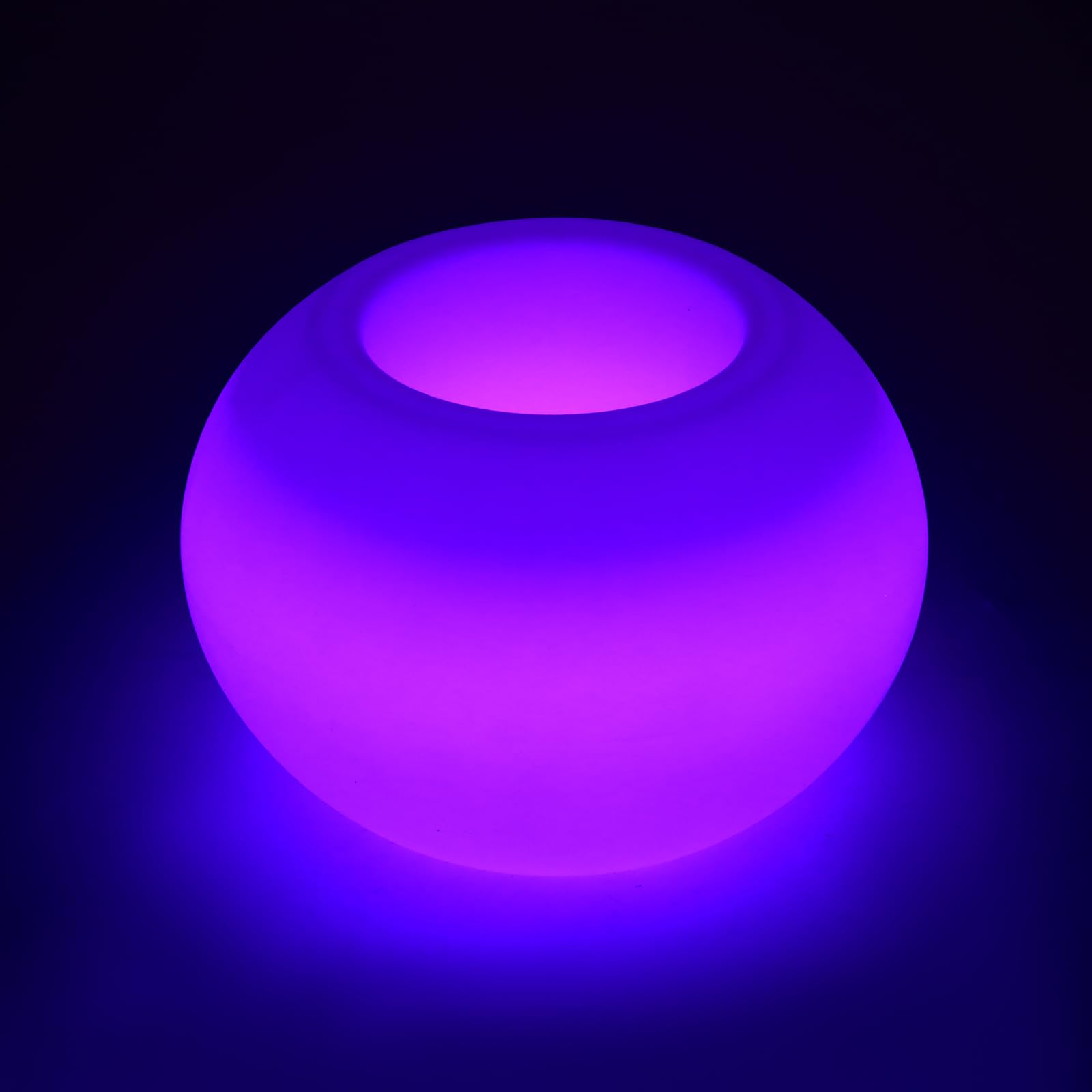 Vaso da fiori a LED, 35 x 24 cm, moderno, rotondo, illuminato, con telecomando, per balconi, bar, matrimoni, camere da letto
