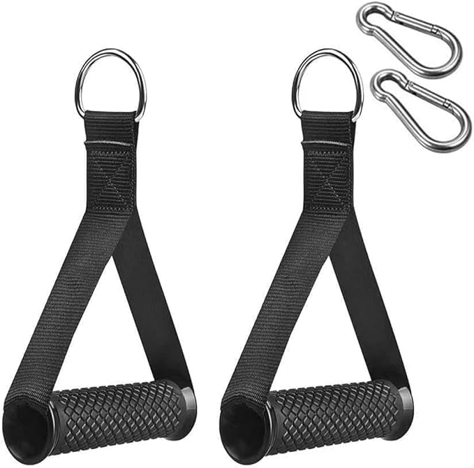 FSENTERPRISE Combo Tricep Rope/Tricep Pull Down Rope and V Bar Cable Attachment – Cable Bar for Strength Training, Tricep Rope for Gym-image-37